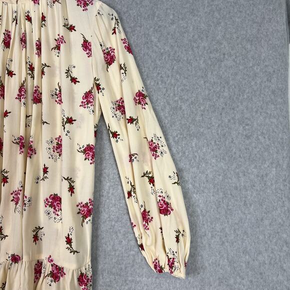 Maje Risoula Floral Print Woven Long Sleeve Mini Dress Size 36 Small - Picture 5 of 10